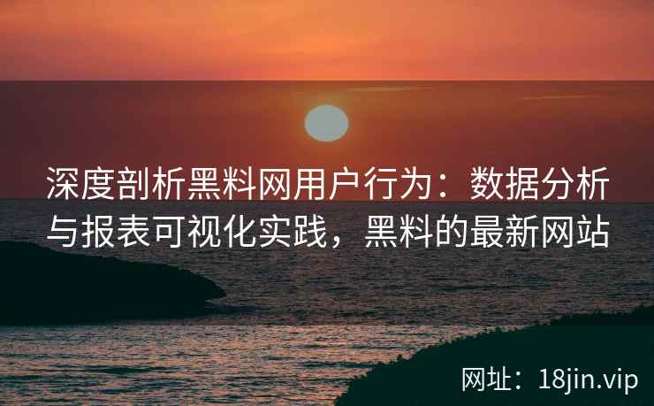 深度剖析黑料网用户行为：数据分析与报表可视化实践，黑料的最新网站