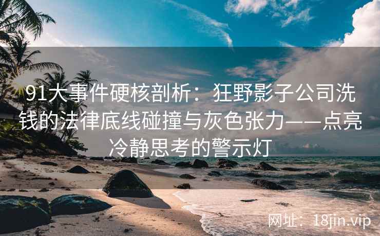 91大事件硬核剖析：狂野影子公司洗钱的法律底线碰撞与灰色张力——点亮冷静思考的警示灯