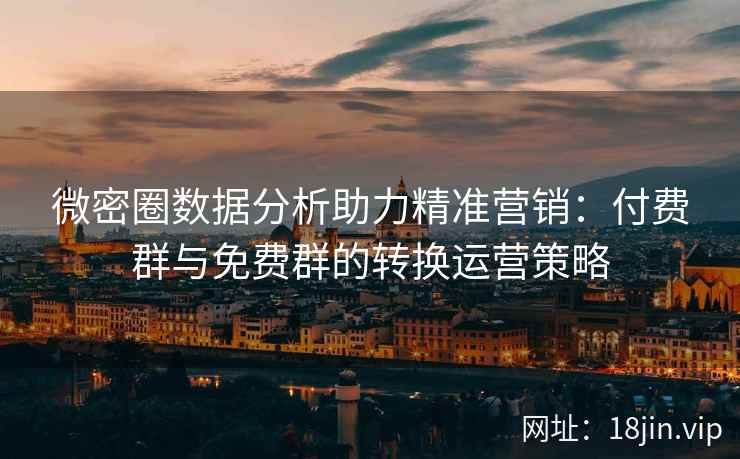 微密圈数据分析助力精准营销：付费群与免费群的转换运营策略